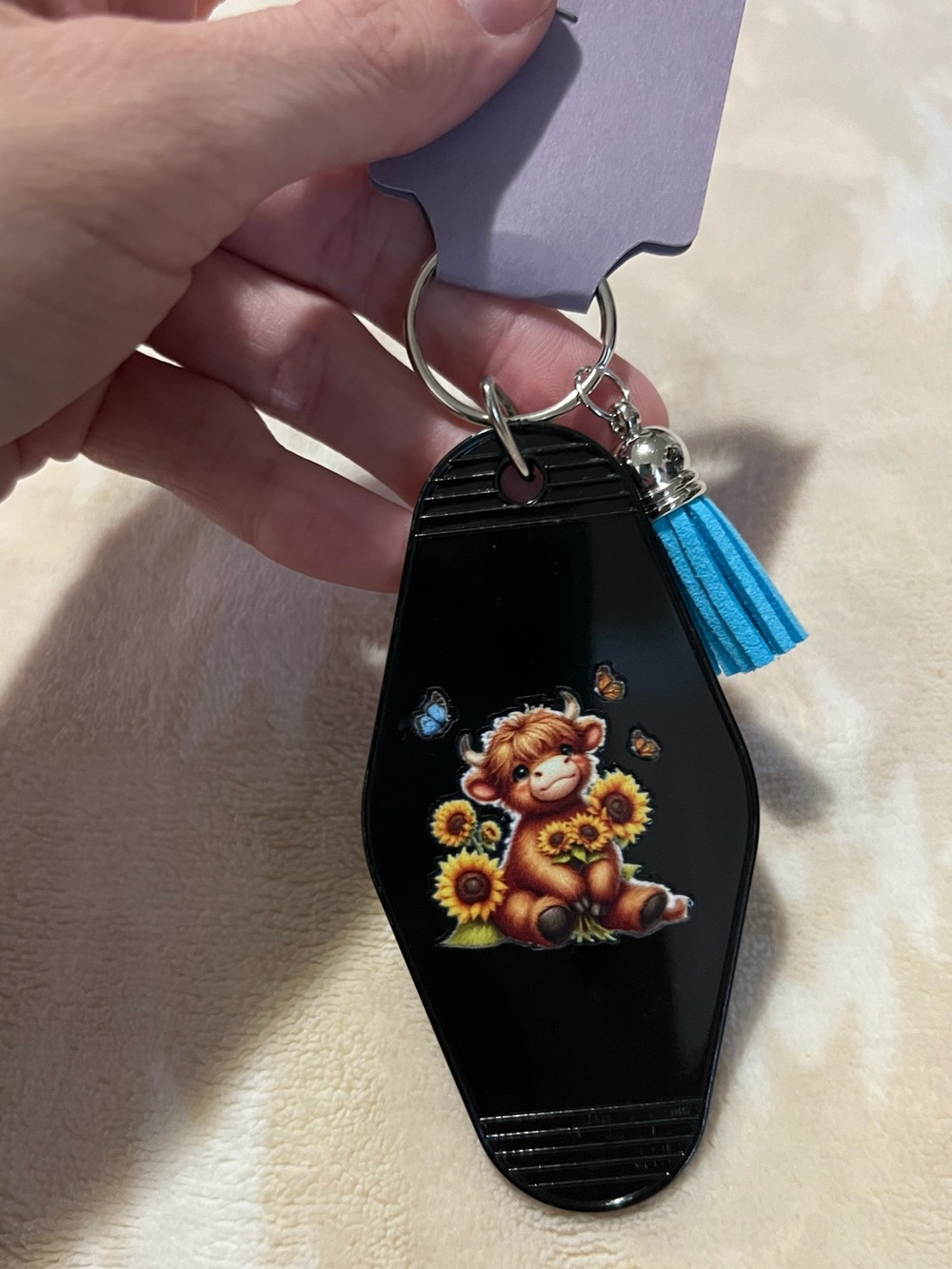 Highland Cow Keychain 🦋